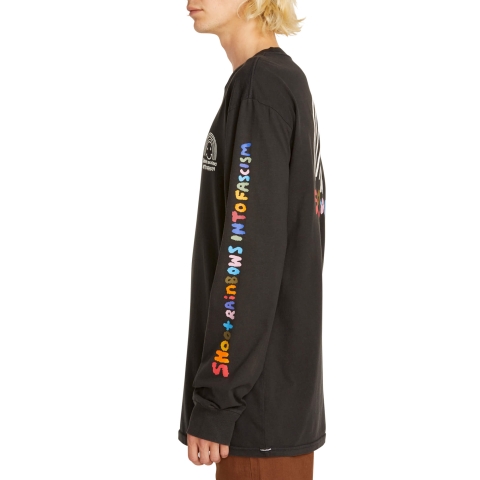 Ozzie Rainbow L/S T-BLK