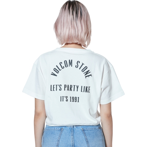 Skating Party S/S Crop Tee-WHT